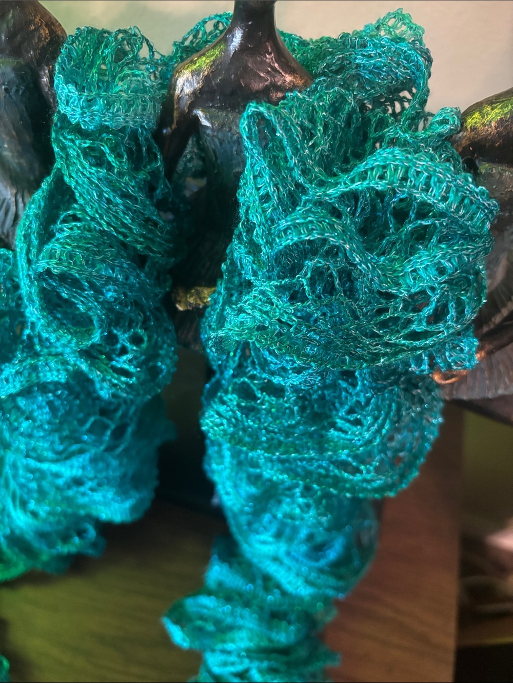 Source Unknown Teal Ruffle Scarf - Picture 2 of 2